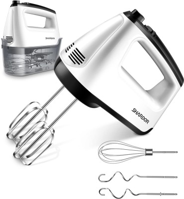 SHARDOR 400 W Electric Hand Mixer & Dough Hooks for Kitchen White Hand Blender(HM415W)