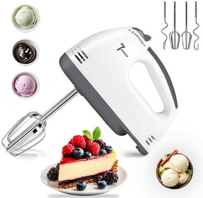 Arrom 260 W White Electric Whisk, Hand Blender(Electric Hand Blender, Egg, Lassi, Cakes, IceCream, Beater with 7 Speed Control)