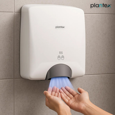 Plantex Hand Dryer Automatic /Small Hand Dryer Machine 1200W for Bathroom Home (White) Hand Dryer Machine