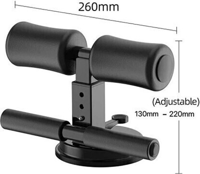 DN BROTHERS Sit-Up Bar with Ankle Support, Portable Adjustable Sit-ups Assistant Device D219 Sit-up Bar(Black)