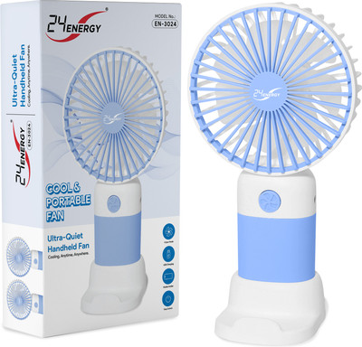 24 Energy Breeze Cooler Battery Hand Fan EN-3264-1-LB USB Fan(Light Blue)