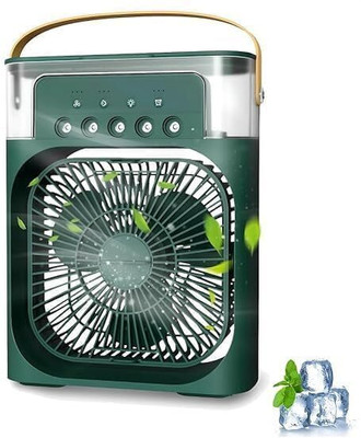 Rhobos Air Humidifying & Purification – Compact, Quiet & Energy-Efficient Portable Arctic Air Fan – 3-in-1 Mini AC for Fast Room Cooling USB Air Cooler(Green)