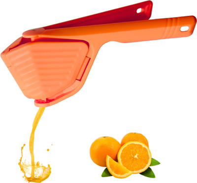 BEEZY Plastic Plastic BEEZY Folding Lemon Squeezer | Manual Citrus Juicer with Sideways Pivot Hand Juicer(Orange)