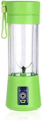 NICE Plastic 6 Blade Portable Electric Mini Usb Juicer Hand Juicer(Green)