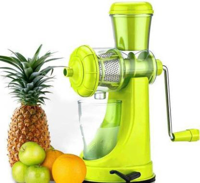 Dada Steel Plastic, Steel Best Portable Handle Vacuum Locking System Juicer Making For Fruits Machine Hand Juicer(Green)