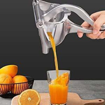 Fitaza Aluminium Aluminium Manual Juicer Alloy Fruit Hand Squeezer Heavy Duty Lemon Orange Hand Juicer(Silver)