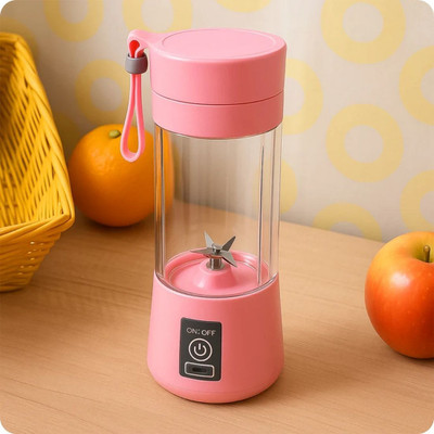 bhawani Plastic Portable USB Juicer Blender 380ml – 6 Blade Smoothie Maker Hand Juicer(Multicolor)