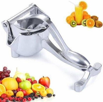 pihura Aluminium Aluminium Hand Juicer Aluminum Steel Heavy Duty Fruit Juicer Squeeze Manual Lime Orange Juice Grapefruit Presser Extractor Maker (Silver Pack of 1) Hand Juicer(Silver)