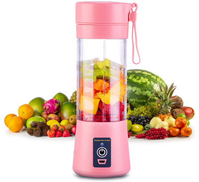 Elegant Lifestyle Plastic Wireless Portable Blender Shaker, Mini Juicer Grinder for Travel/Home/Office/Gym Hand Juicer(Pink)