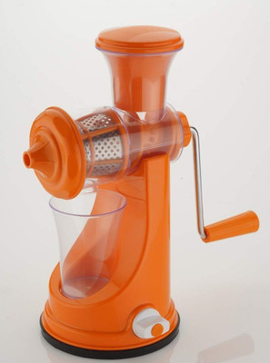 PEACHBERRY Plastic Best Portable Unbreakable Juice Making Machine with Steel Handle For Fruits Hand Juicer(Orange)