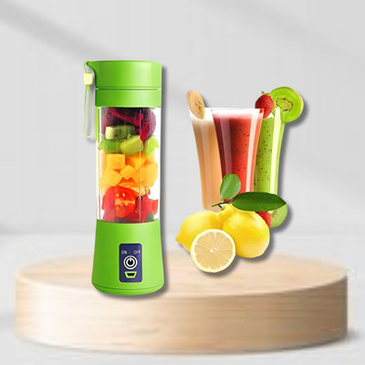 GUGGU Plastic Electric Fruit Juicer, USB Rechargeable, Mini Juicer Grinder For shake/JuiceC345 Hand Juicer(Green)
