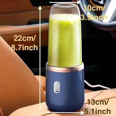 NEEVANSH Plastic Portable Rechargable Juicer With 2 USB Port Hand Juicer(Blue)
