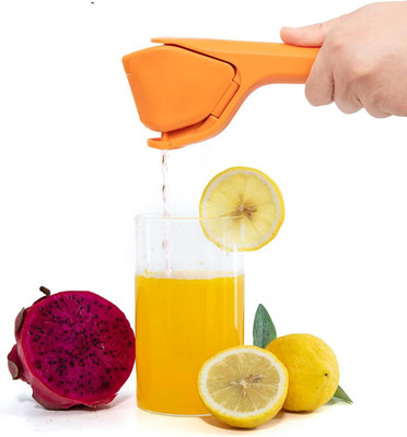 Kshavi Plastic Squeezer, Manual Leverage Effortless Hand Juicer, Easy Squeeze Fold Flat Lemon Hand Juicer(Orange)