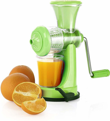 KICHDRAW Plastic Hand Juicer for Fruits and Vegetables with Steel Handle Shake Plastic Hand Juicer(Green)