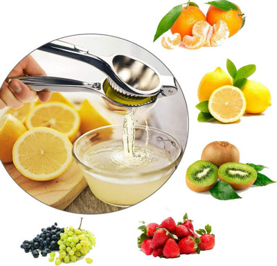 BOLDHIGH Aluminium Heavy Quality Lemon Squeezer With Comfortable Handle , Lemon Juice Kitchen Tool Hand Juicer(Silver)