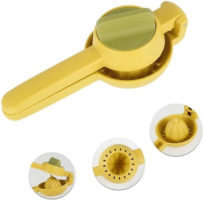 NSUSU Plastic Manual Squeeze and Twist Hand Juicer Machine for Lemon, Orange C Hand Juicer(Yellow)