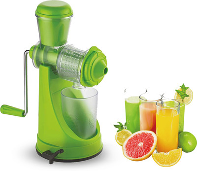 UFG Plastic Manual Hand Crank Juicer Machine for Pulpy Fruit Hand Juicer(Green)