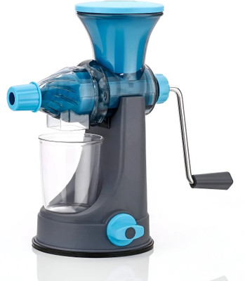 BLLUEX Plastic Manual Hand Juicer for All Fruits & Vegetables with Steel Handle Hand Juicer(Blue, White)