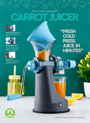 Grecy kitchen Plastic All Fruits Assorted color Hand Juicer(Pack of 1) Hand Juicer(Multicolor)