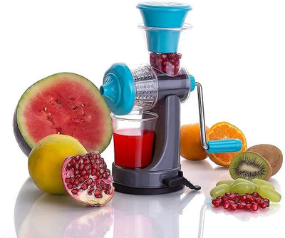 CRITICS PICKS Plastic Cp Hand Juicer For Fruits And Vegetable With Steel Handle, Vacuum Locking System Hand Juicer(Multicolor)