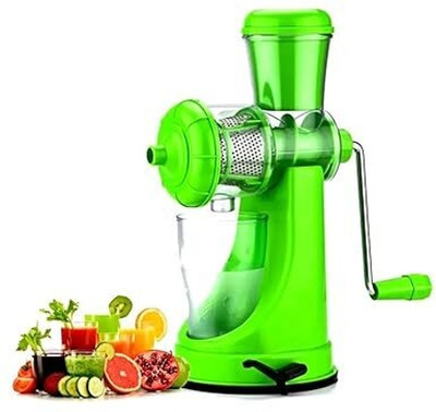 APL Plastic Fruit & Vegetable Steel Handle Juicer Hand Juicer(Green)