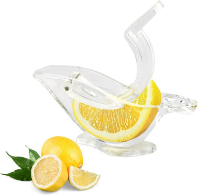 LOVHIDE Plastic Lemon Juicer Acrylic | Manual Juice | Lime Squeezer Bird Shape Hand Juicer(Clear)