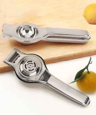 Kreyam's Steel Lemon Squeezer with Bottle Opener lemon extractor Hand Juicer(Silver)