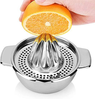 Ehouseall Store Steel Stainless Juice Maker Citrus Lemon Orange Juice Maker Manual Machine for Fruits Hand Juicer(Steel, Silver)