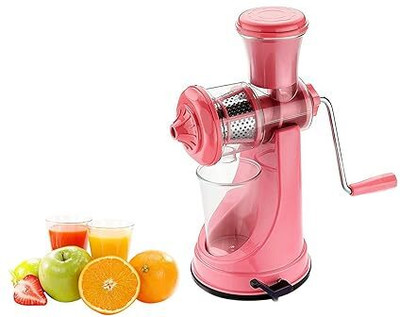 APL Plastic Fruit & Vegetable Steel Handle Juicer Hand Juicer(Pink)