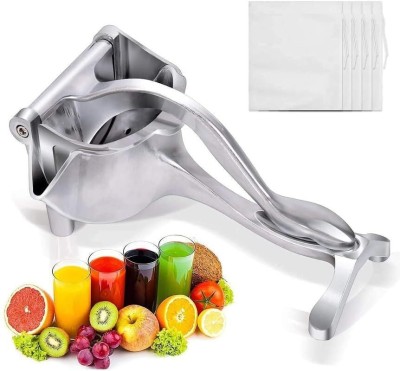 Lipzie Steel Manual Citrus Juicer Hand Press Squeezer for Fresh Lemon, Lime & Orange Hand Juicer(Silver)