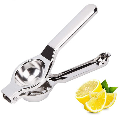 Nainika Store Steel 2-in-1 Lemon Squeezer with bottle Opener | Useful for Marinating (Steel) Hand Juicer(Silver)