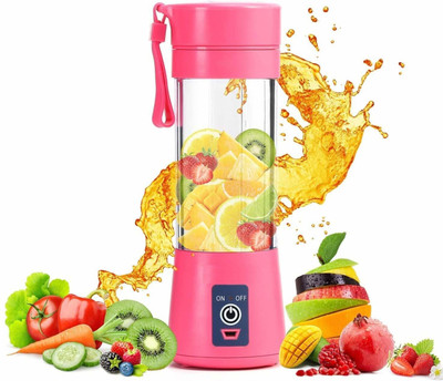 FRUITOSE Plastic Portable 6 Blade Juice Maker, Rechargeable USB Juicer blender bottle Hand Juicer(Multicolor)