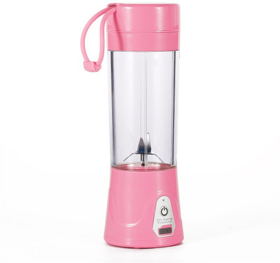 WunderVoX USBJ-17 200 W Juicer(® Rechargeable Water Bottle 380ml with USB Charger Cable Juice Blender and Mixer | 1 Jar | Pink)