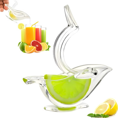 BloomKitchen Plastic Lemon Squeezer Hand Juicer(Clear)