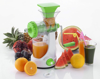 Tannu Craft Plastic Plastic Hand Juicer for Fruits and Vegetables with Steel Handle Hand Juicer(White)