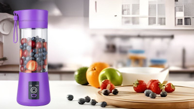JSR Steel Juicer Bottle Portable USB Rechargeable-Electric Smoothie Blender juice maker Hand Juicer(Multicolor)