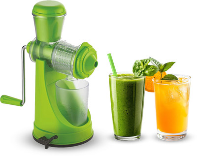 UFG Plastic Plastic Fruit Juicer Juice Making Machine With Steel Handle Hand Juicer(Green)