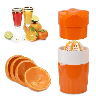Bhatt Exports Plastic Orange Juicer Lemon Squeezer, Manual Hand Juicer with Strainer and Container Hand Juicer(Multicolor)