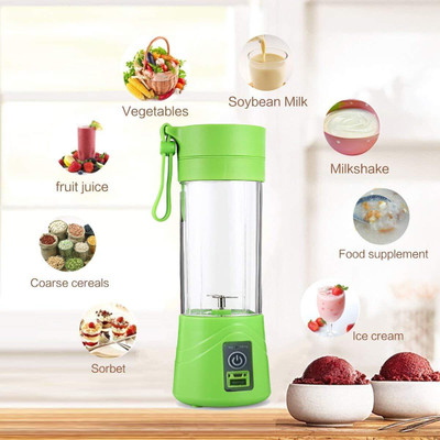 Sneha Mart Plastic Portable Hand Juicer Usb 380ML Hand Juicer(Green)
