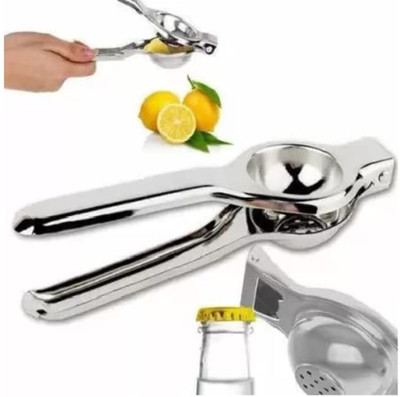 Fanqew Steel Stee Lemon Squeezer Solid Manual Juicer Machine Stainless Steel Heavy Duty Hand Juicer(Silver)