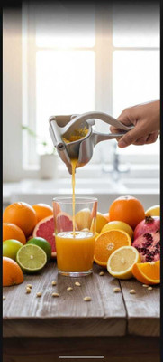 quickzu Aluminium Heavy Duty Aluminium Citrus Juicer Hand Juicer(Silver)
