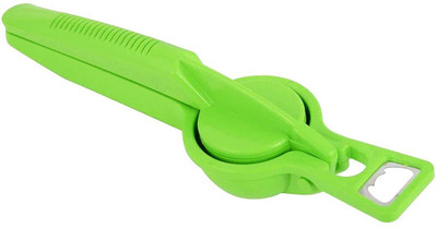 Kids Mandi Plastic 2 In 1 Hand Lemon Squeezer with Bottle Opener Hand Juicer(Green)