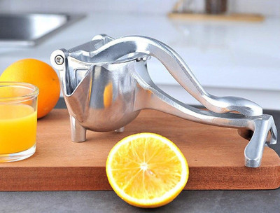 DENDUES Aluminium Aluminium Manual Juicer Fruit Hand Squeezer Heavy Duty Lemon Orange Hand Juicer(Grey)