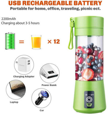 YAROH Plastic JUI69-ER110- Portable Blender 6 Blade Electric Juicer Blender Hand Juicer(Multicolor)