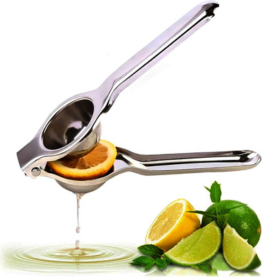 EIGHT OWL Steel Lemon Squeezer Built-In Bottle Opener|Heavy Duty Rustproof Lemon Squeezer| Hand Juicer(Silver)