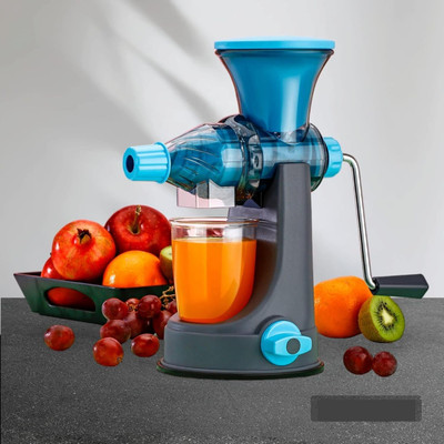 Super mom Plastic Multipurpose with Handle plastic Jali Power-Free Ideal for Shake, Smoothies Hand Juicer(Blue)
