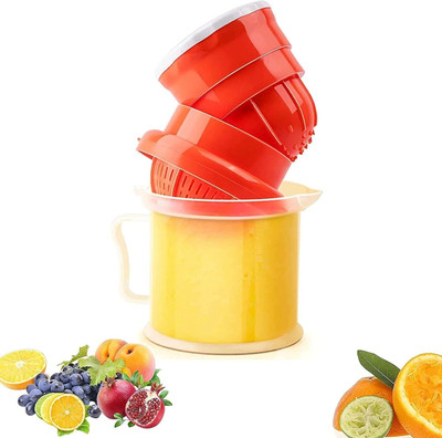 Funel Plastic Fruit Juicer Juice Making Machine Hand Juicer(Red)