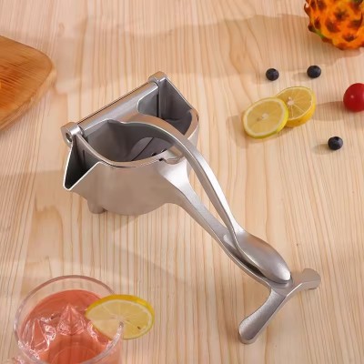 Gentle e kart Aluminium Stainless Steel Portable Hand Press Clip Fruit Manual Juicer Squeezer Hand Juicer(Silver)