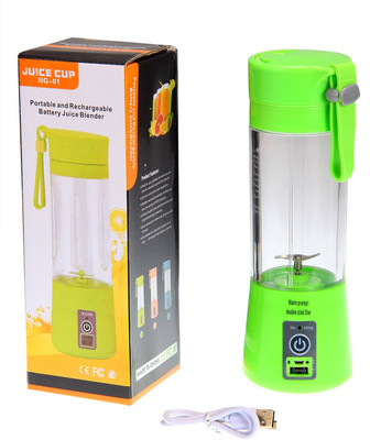 WunderVoX USBJ-14 200 W Juicer(™ Multifunction 380ML Mini Juice Blender Smoothie Maker Blender Drink Bottle | 1 Jar | Green)