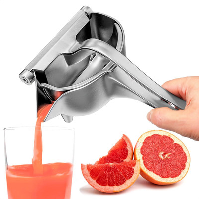 KDZONE Aluminium Lemon Orange Squeezer Extractor Squeezing Tool Home Cafe Bar Hand Juicer(Silver)